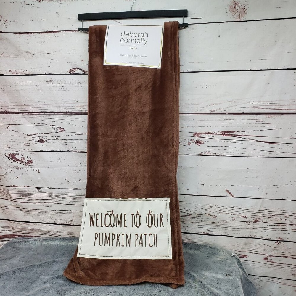 Deborah Connolly "Welcome To Our Pumpkin Patch" Throw Blanket 50x70"
